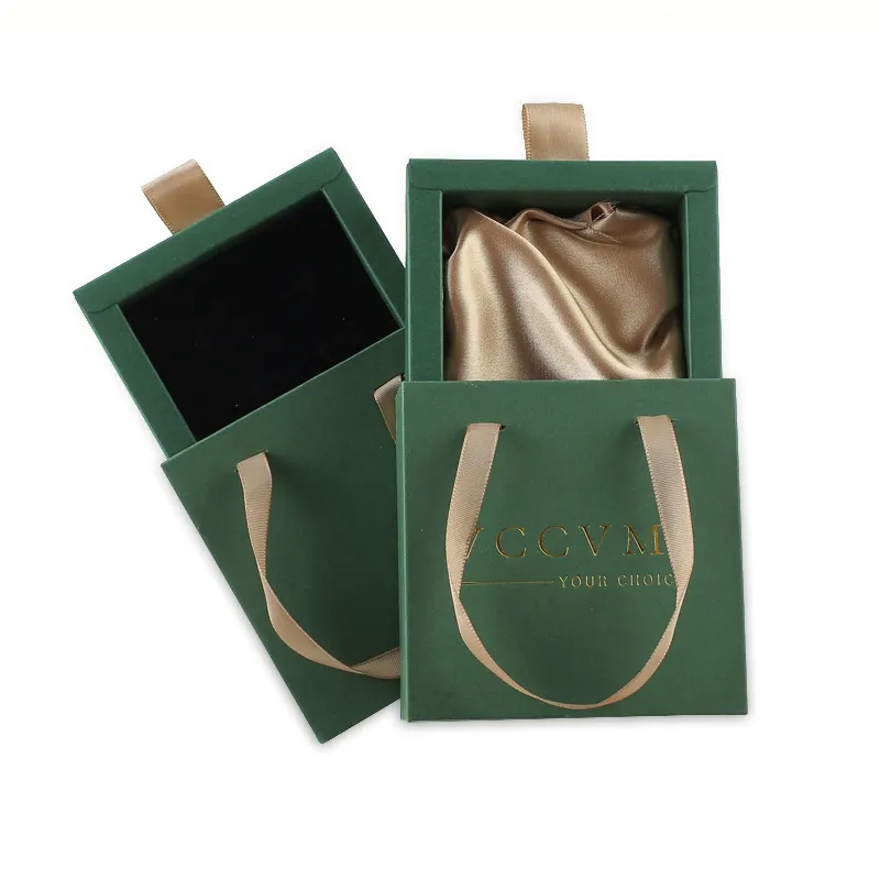 Paper Cardboard Jewelry Gift Box Packaging With Handle - 副本 - 副本