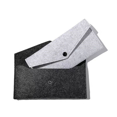 Wool Felt Bag with Snaps Women Multifunctional Custom Cosmetics Bags