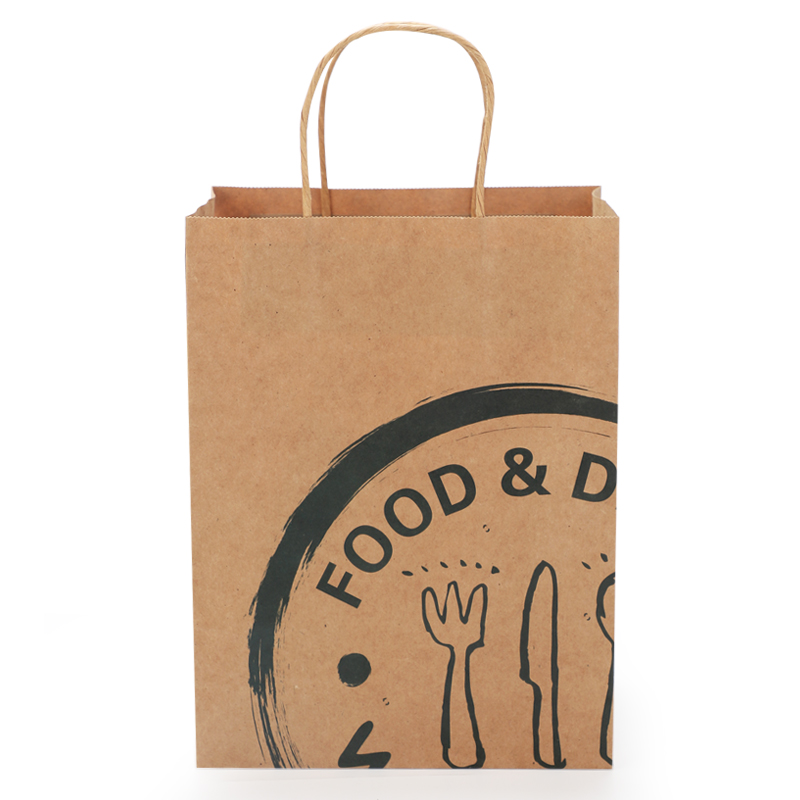 Custom Printing Cheap Shopping Carry Packaging Recycled Brown Kraft Paper Bags