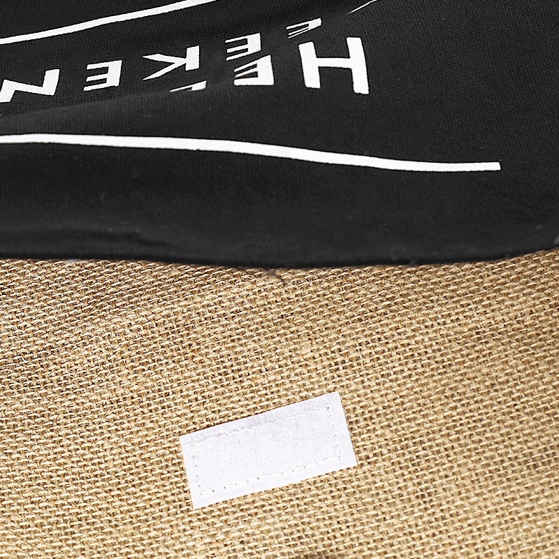 Jute Button Cotton Composite Waterproof Fashion Shopping Tote Bag