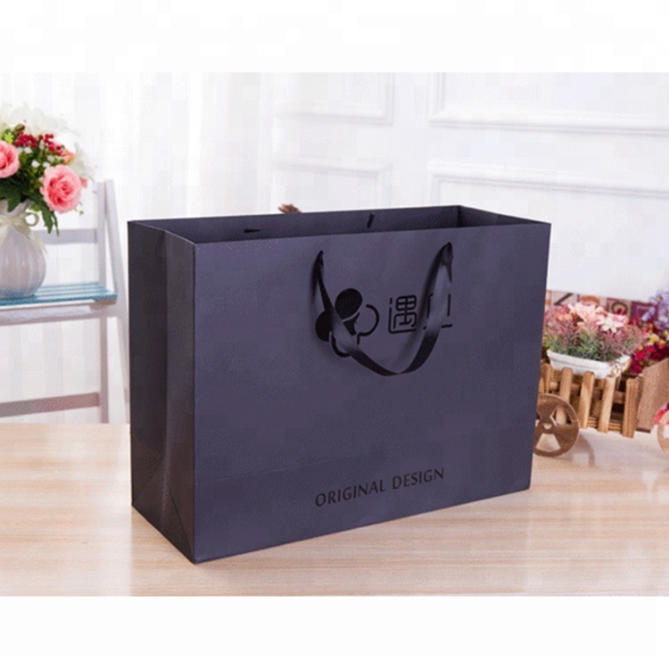Custom Beauty Shop Paper Bags Logo Printing Hair Bundles Extension Packaging Bag Cosmetic Bag