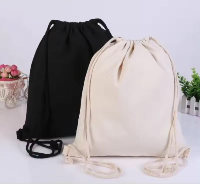 Backpack Drawstring Bag Customize Logo Cotton Custom Trade Assurance String Bag Unisex