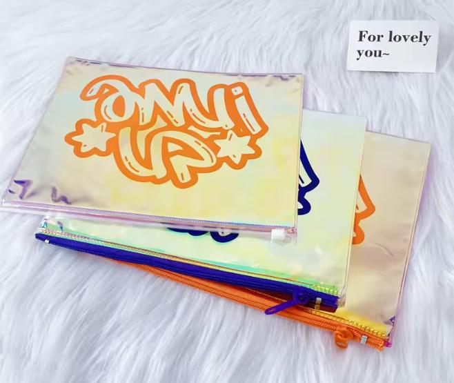 Holographic PVC Zipper Pouch | Trendy Flat Pouch – Customizable Logo & Bulk Wholesale
