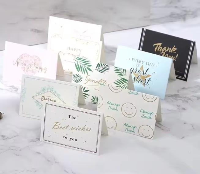 Customizable Bi-fold Greeting Cards | Personalized graphics and text, multi-process color printing and foil stamping, various styles available